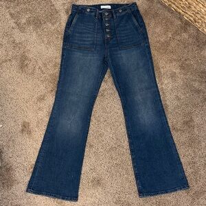 LOFT Dark Denim Flare Jeans